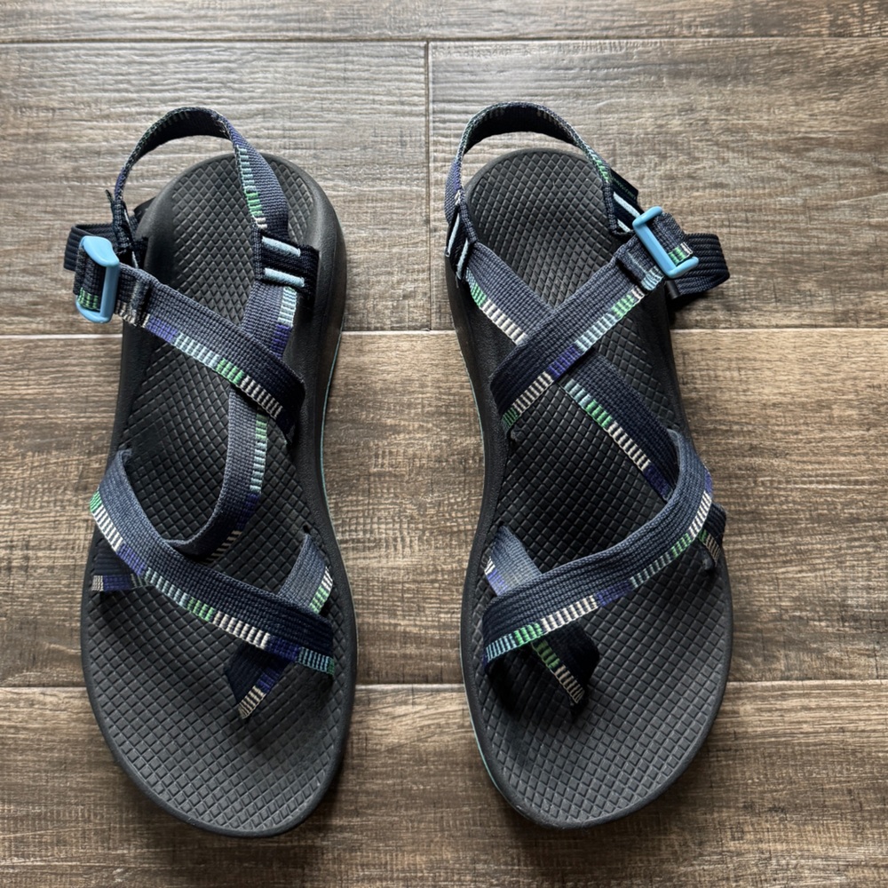 Chaco black blue, hiking sandals 11 - Picture 2 of 5